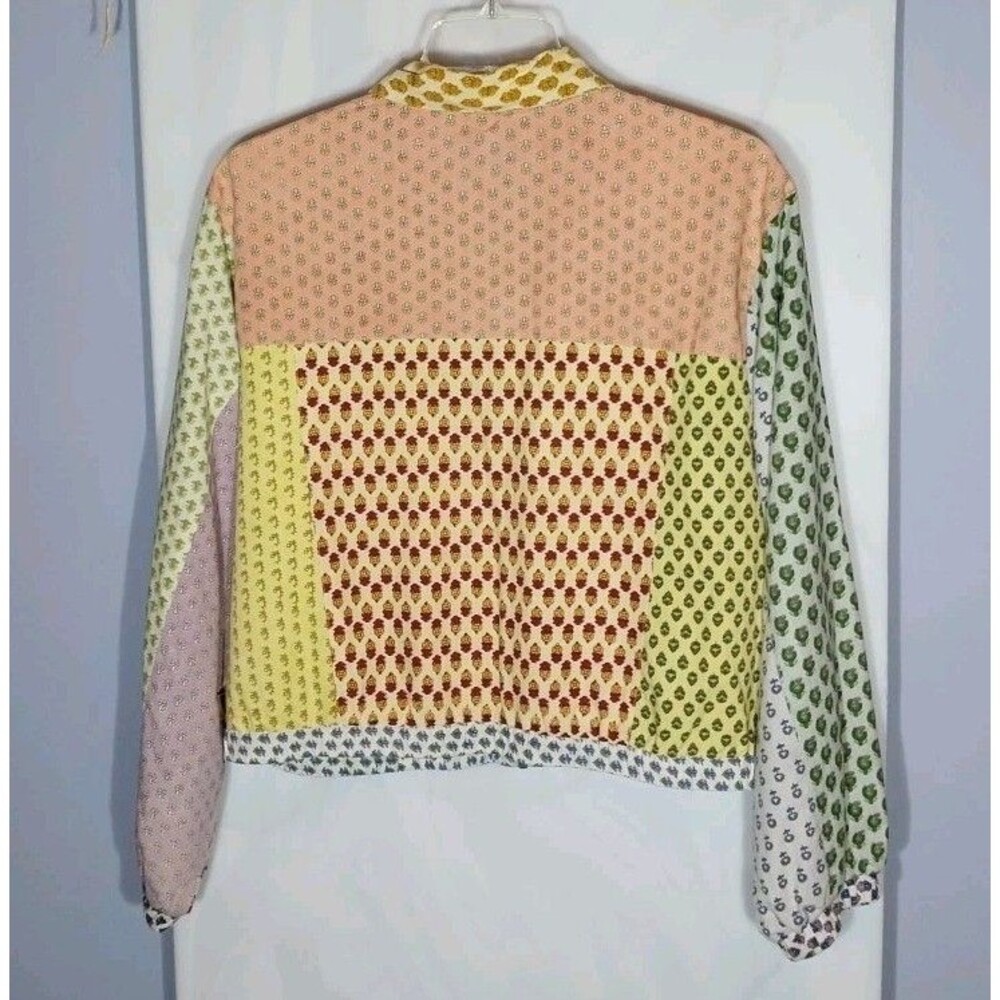 Vtg Sacred Threads Patchwork Jacket Sz L Vibrant … - image 5